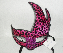 Animal Print Mask Black/Pink - Click Image to Close